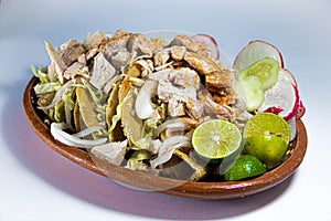 Plate of original Mexican carnitas fried tacos photo