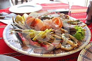 Plate of frutti di mare