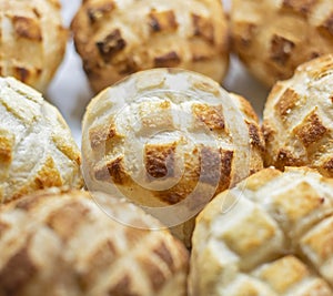 Plate full of freshly baked scones