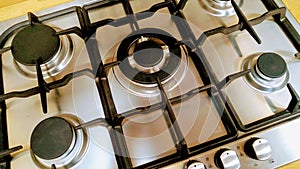 Plate with gas stove cookers