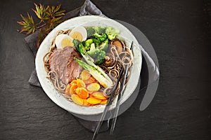 Plate of Gomoku Yakisoba, noodles and vegetables