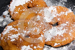 Plate with home baked Dutch appelflappen
