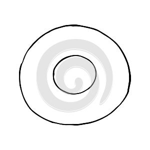 Plate icon. sketch hand drawn doodle style. vector, minimalism, monochrome. dishes, food