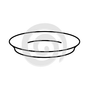 Plate icon, vector illustration