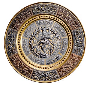 Plate with the image of dancing Shiva