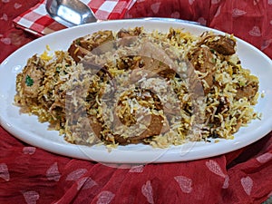A plate of Jackfruit  Biryani