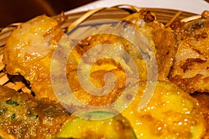 various fried food called jeon