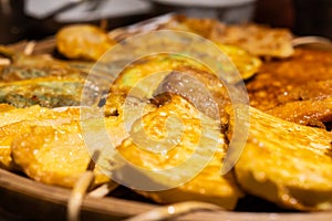 various fried food called jeon
