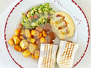 Plate of Lebanese cuisine food