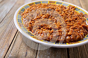 plate of misir wot, Ethiopian food