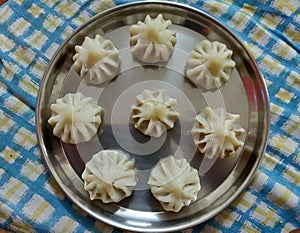 Plate of Modak. Its an indian sweet dish used for worship lord Ganesha.