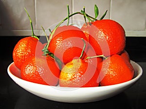 Plate of Moroccan clementine