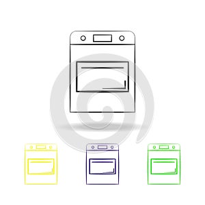 plate multicolored icons. Element of electrical devices multicolored icons. Signs, symbols collection icon can be used for web, lo