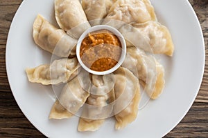 Plate of Nepalese momos