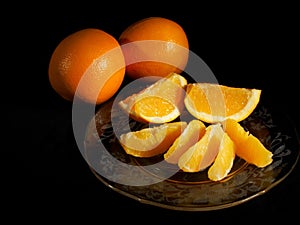 Plate of orange sections