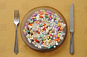 Plate with Pills