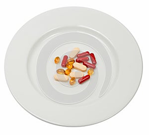 Plate with pills