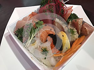 Plate of sashimi