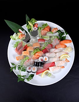 Plate of sashimi