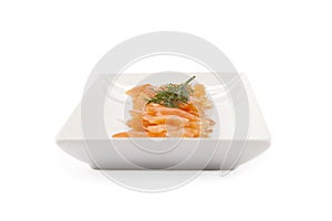 Plate of smoked salmon