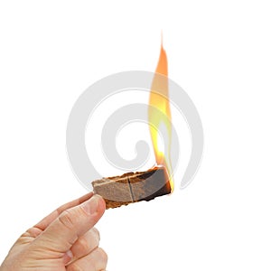 Plate of solid firelighter