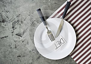 Plate with some food.