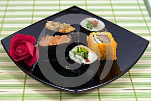 Plate from a susi and roll