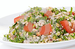 Plate of tabouli salad