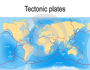 Plate tectonics map