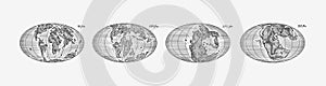 Plate tectonics on the planet Earth. Pangaea. Continental drift. Supercontinent at 250 Ma. Era of the dinosaurs