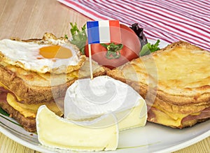 Plate with traditional french food