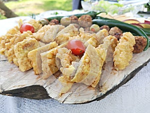 Plate with traditional Transylvanian products