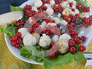 Plate with traditional Transylvanian products