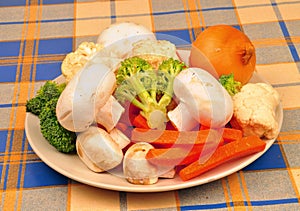 Plate of vegetables