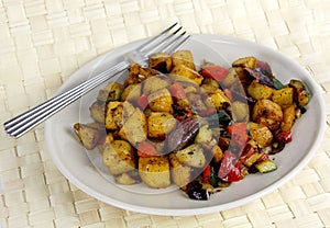 Plate of vegetables from the Mediterranean