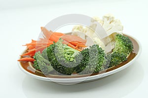 Plate of veggies photo