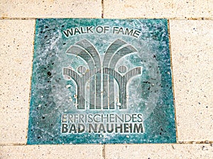 Plate of Walk of Fame in Bad Nauheim