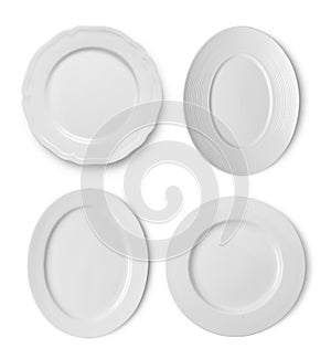 plate on white background