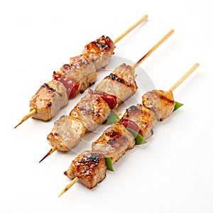 Yakitori isolated on white background photo