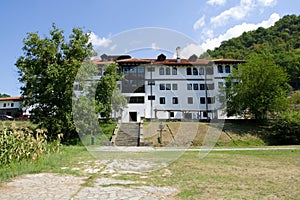 A plateau in front of lodge of Monastery Prohor Pcinjski photo
