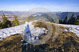 Plateau on the top of Poludnica hill in Low Tatras mountains