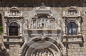 Plateresque facade of Santa Cruz museum in Toledo