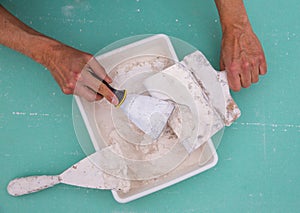 Platering tools for plaster like plaste trowel spatula
