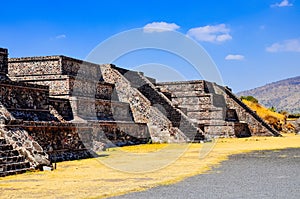 Platform along the Avenue of the Dead at Teotihuacan, Mexico. photo