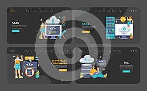 Platform as a Service concept. Flat vector illustratio