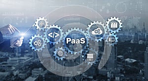 Platform as a service PaaS - cloud computing services concept