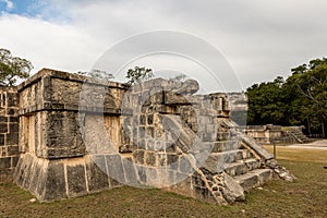 The Platform of Eagles and Jaguars in the Great Plaza at Chichen