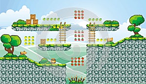 Platform game tileset 12