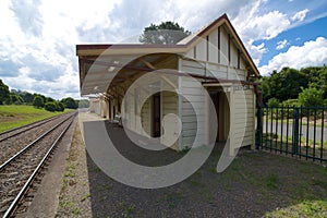 Platform looking west, Robertson railway station, New South Wales, Australia