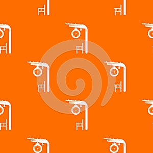 Platform railway pattern vector orange